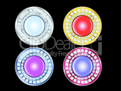 Glamour Buttons with diamonds