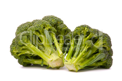 Fresh broccoli isolated over the white background