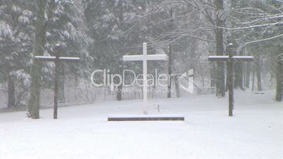 Crosses in Snow Zoom Out