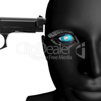 black cyber girl portrait