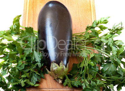 aubergine and parsley