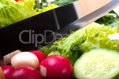 radish and salad