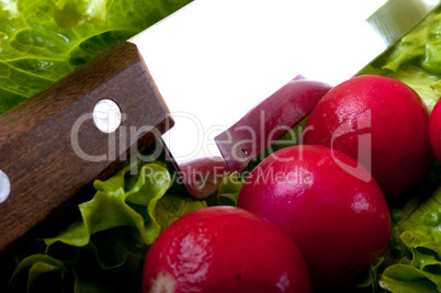 radish and salad