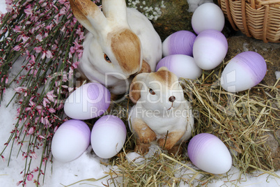 Osternest im Schnee