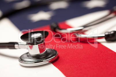 Stethoscope on American Flag