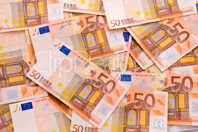 Euro banknotes background