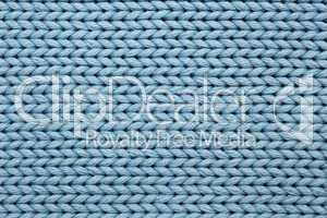 Blue knitted fabric texture