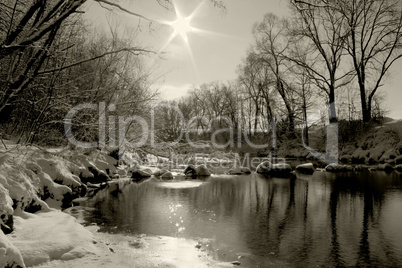 Winterstimmung am Fluß