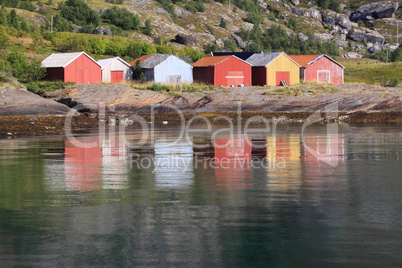 Fischerhäuser in Norwegen