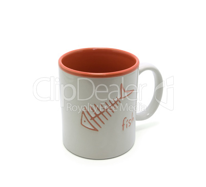 Cup on white background