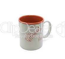 Cup on white background