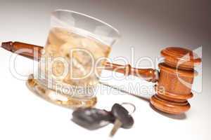 Gavel, Alcoholic Drink & Car Keys