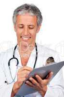 Doctor writting documents