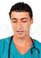 Attractive doctor holding a stethoscope