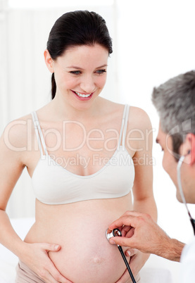 Pregnant woman and her gynecologist