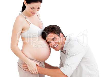 Loving couple expecting a baby