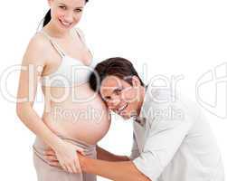Adorable couple expecting a baby