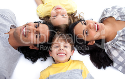 family lying together