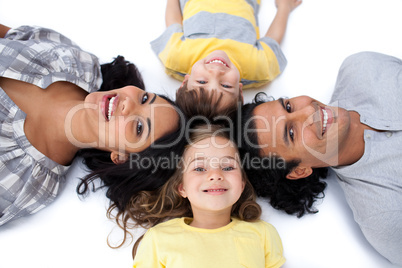 family lying together