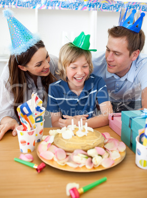 little boy celebrating his birthday