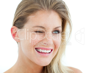 Smiling Woman winking
