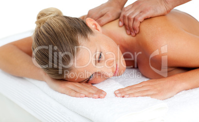 Beautiful woman having a massage