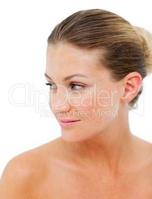 Positive woman after having a spa treatment