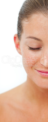 Smiling woman after having a spa treatment