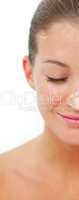 Smiling woman after having a spa treatment
