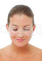 Relaxed woman after having a spa treatment