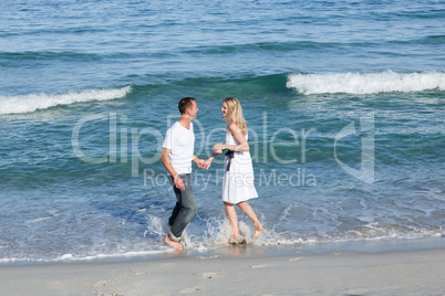 couple walking at the seaside