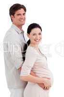 Jolly couple expecting a baby