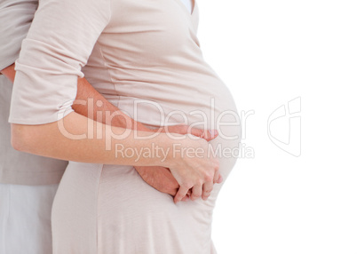 Close-up of a pregnant woman