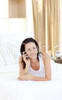 Attractive woman talking on phone