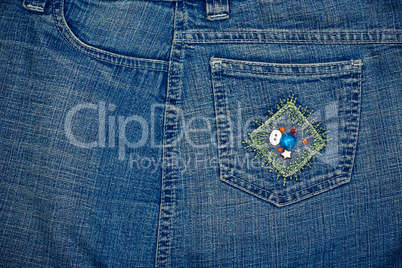 Embroidered pocket