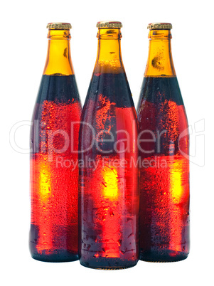 Three beer bottles