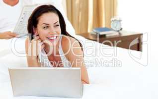 Pretty woman using her laptop