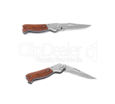 two penknife isolated on a white