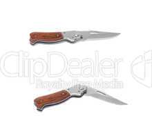 two penknife isolated on a white