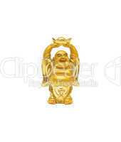 golden statuette of laugh Buddha