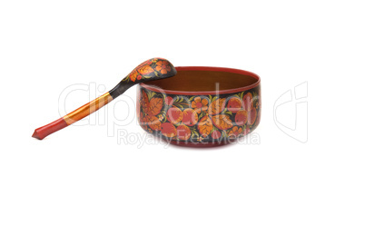 russian traditional houseware isolated on a white