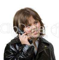 girl talking by phone