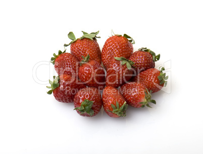 Fresh and tasty strawberries isolated on white background