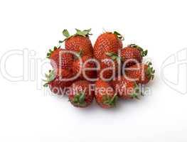 Fresh and tasty strawberries isolated on white background