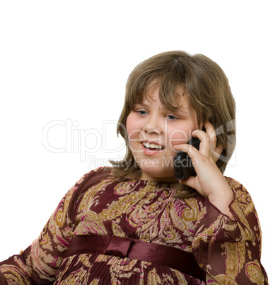 girl talking by phone