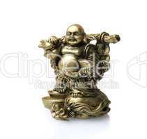 statuette of laugh Buddha isolated on a white