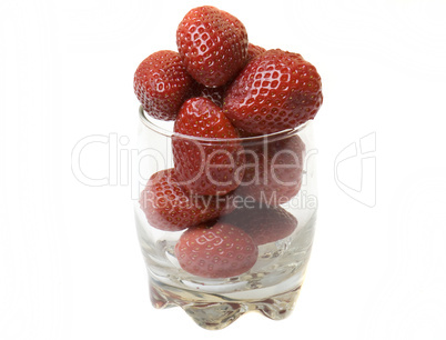 Fresh and tasty strawberries isolated on white background