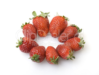 Fresh and tasty strawberries isolated on white background