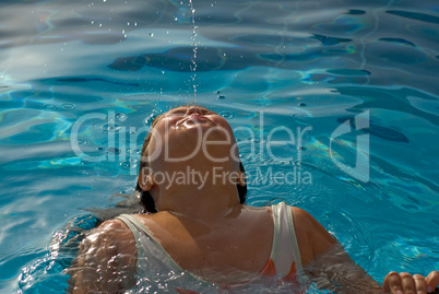 girl in swimming pool