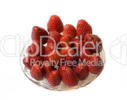 Fresh and tasty strawberries isolated on white background